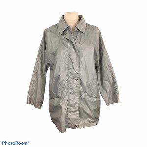 Haband! Vintage 80's Womens Gray Windbreaker Jacket, Oversized, size‎ M